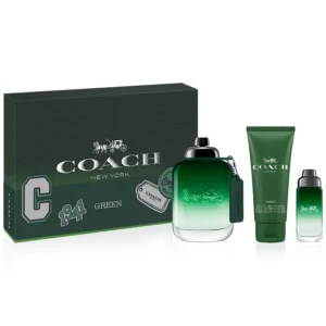 COACH GREEN    3PC GIFT SET EDT  3.4OZ SPRAY  3.4 OZ SHOWER GEL & 0.5OZ SPRAY