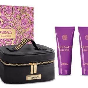 Versace Dylan Purple    4pc gift  3OZ  EDP3.4oz lotion 3.4oz shower gel & MAKEUP BAG
