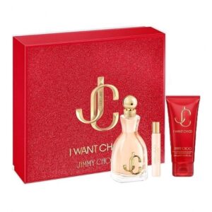 Jimmy Choo I Want Choo   Gift Set  EDP 3.3OZ SPRAY 3.4OZ LOTION & .25OZ SPRAY